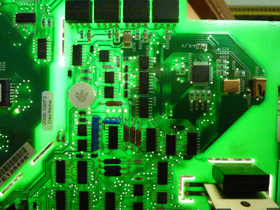 Keithley 2000 open PCB backlight (P1020553)
