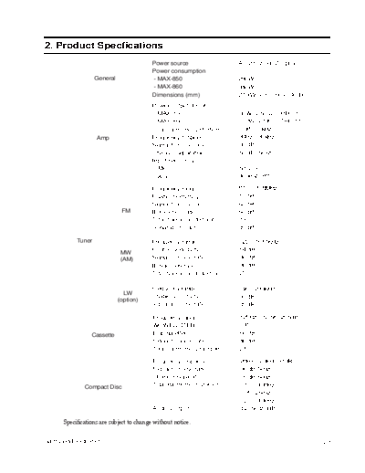 Product Specification