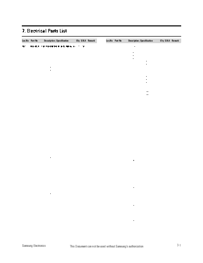 Electrical Part List
