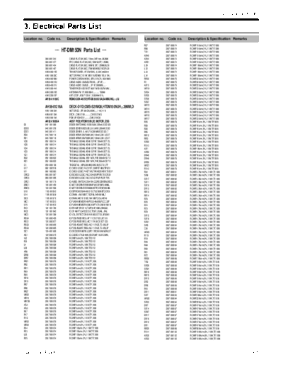Electrical Part List