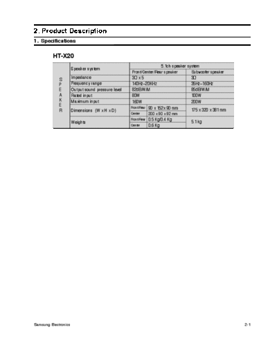 Product Specification