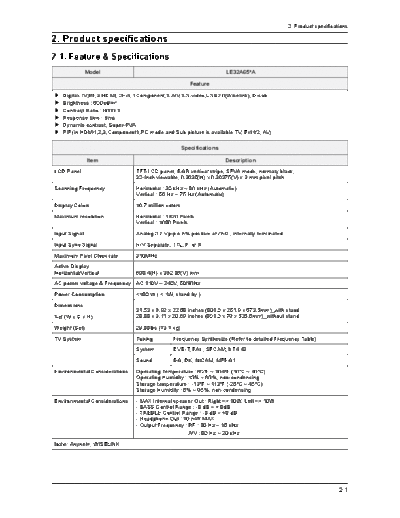 Product Specification