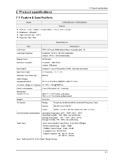 Product Specification