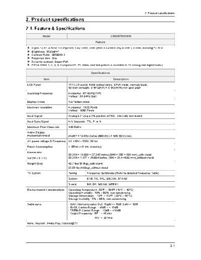 Product Specification