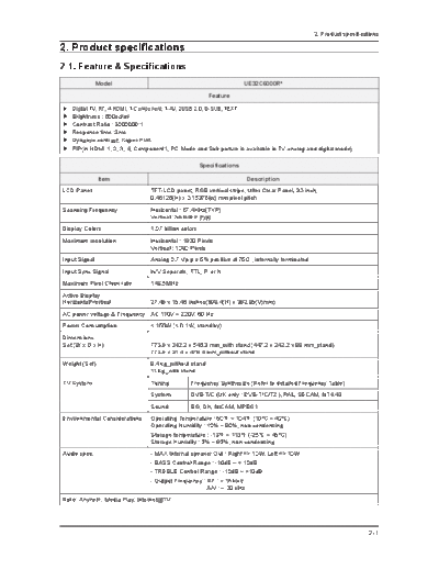 Product Specification