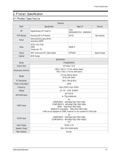 Product Specification