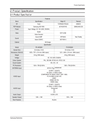Product Specification