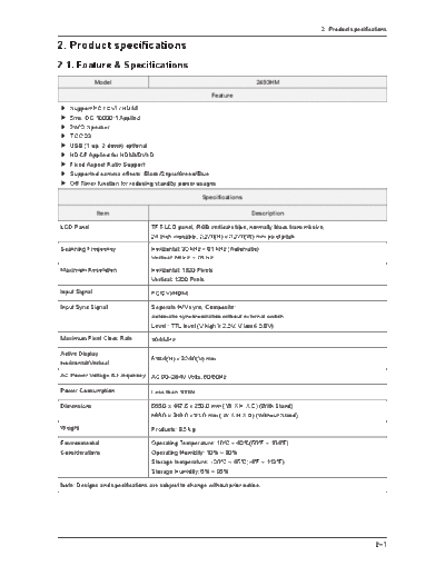 Product Specification