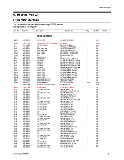 Electrical Part List