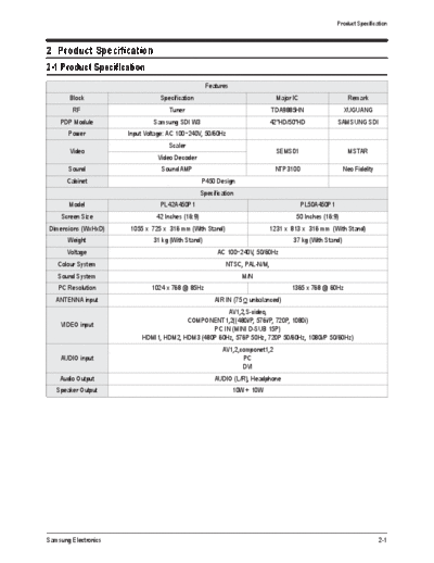 Product Specification