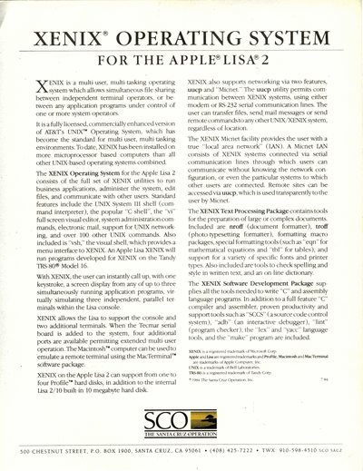 Xenix_Brochure_Jul84