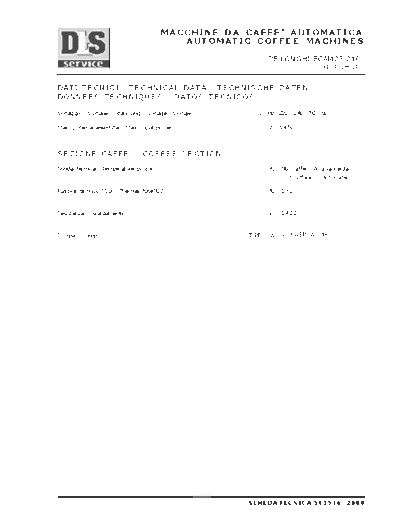 ECAM23.210B technical sheet