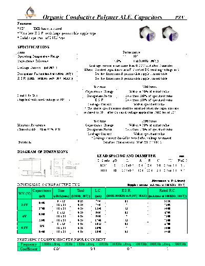 Yimtek [polymer smd] PZV Series