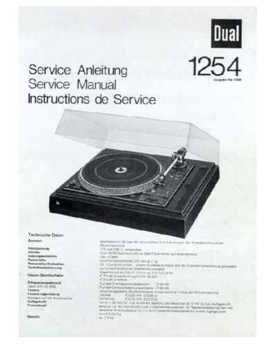 Dual-1254-Service-Manual