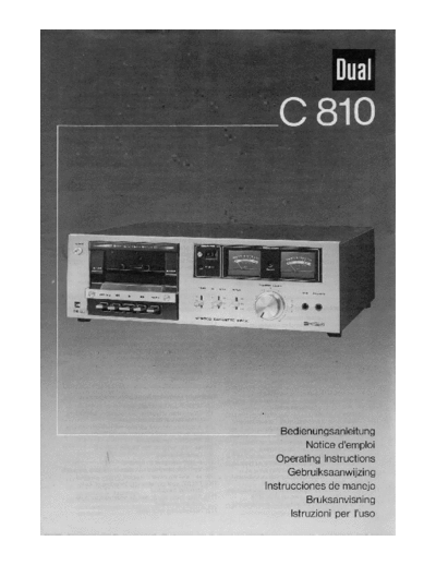 Dual-C-810-Owners-Manual