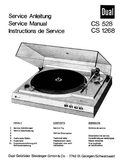 Dual_Turntable_CS_528-CS_1268_Parts_and_Service_Manual