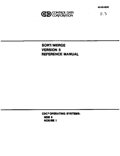 60484800C_Sort_Merge_Version_5_Ref_Feb84