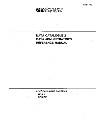 60483300A_Data_Catalogue_2_Data_Administrators_Reference_Jul79