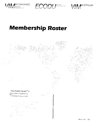 ECODU_VIM_Membership_Roster_Nov84