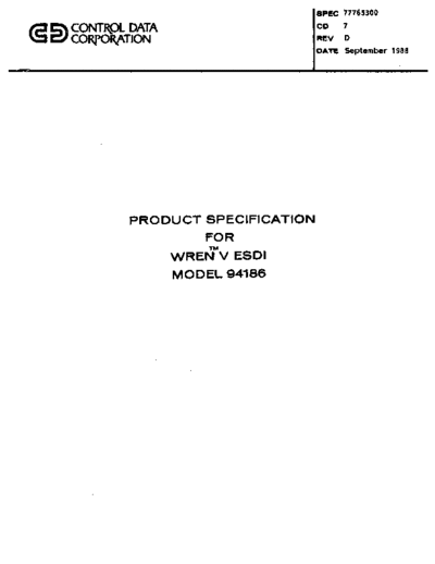 77765300D_94186_Wren_V_ESDI_Product_Specification_Sep88
