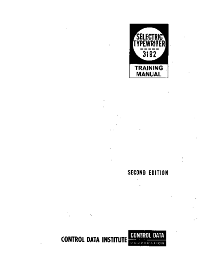 8566_Selectric_Typewriter_3192_Training_Manual_Part_1_1966