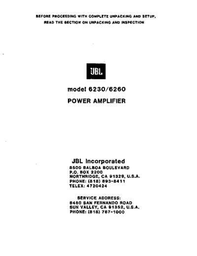 hfe_jbl_6230_6260_service