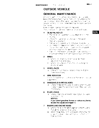 Maintenance