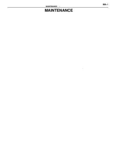 Maintenance
