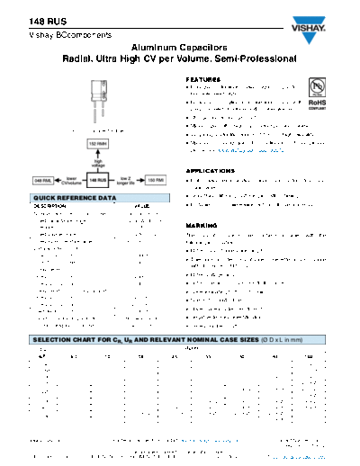 Vishay [radial thru-hole] 148 RUS Series