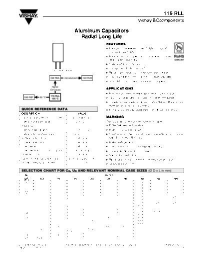 Vishay [radial thru-hole] 116 RLL Series