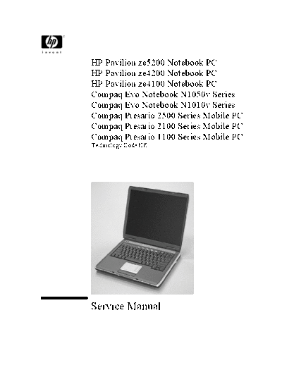 Compaq Evo Notebook N1050v Series