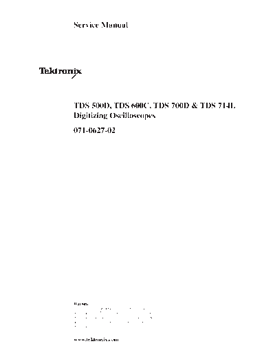 TEK TDS500D_252C 600C_252C700D 714L Service