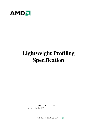 LWP - Lightweight Profiling Specification. [rev.3.02].[2007-09-26]