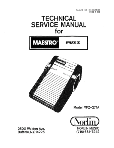 MAESTRO-FUZZ-271A_SERVICE_MANUAL