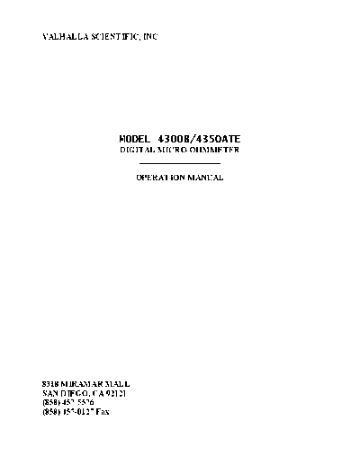 VALHALLA 4300B User