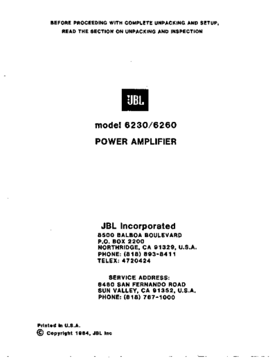 JBL-6230_ 6260manual