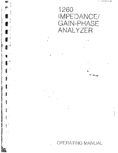 SOLARTRON 1260 Operations Manual