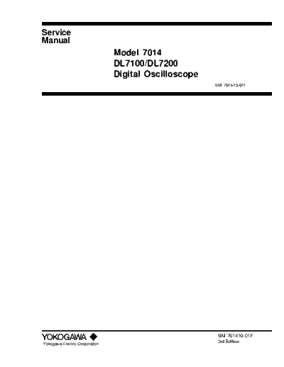 Yokogawa DL7100_7200 Service Manual