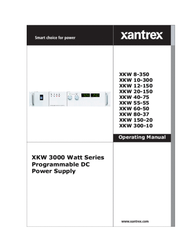 XANTREX  XKW Series User