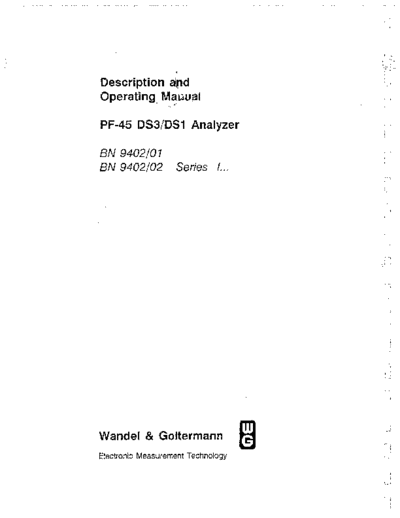W&G PF-45 Operation