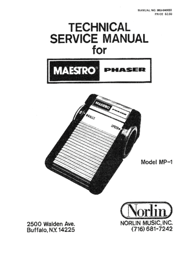 MAESTRO-PHASER_SERVICE_MANUAL