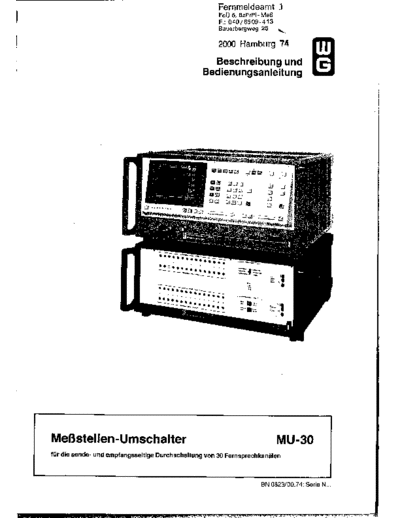 MU-30 Bedienungsanleitung