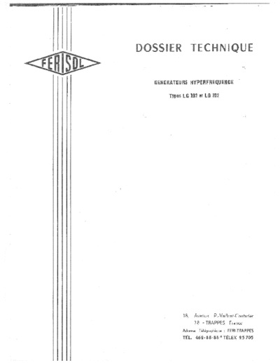 Ferisol LG-102 Signal Generator (en Francais) WW