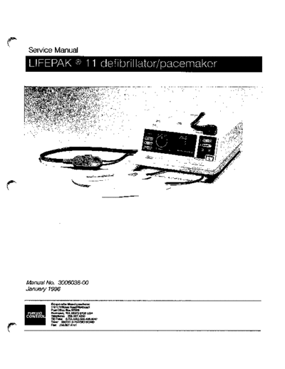 Physio Control Lifepak 11 Defibrillator - Service manual
