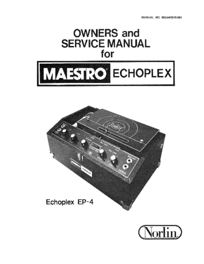 ECHOPLEX_OWNER-SERVICE_MANUAL