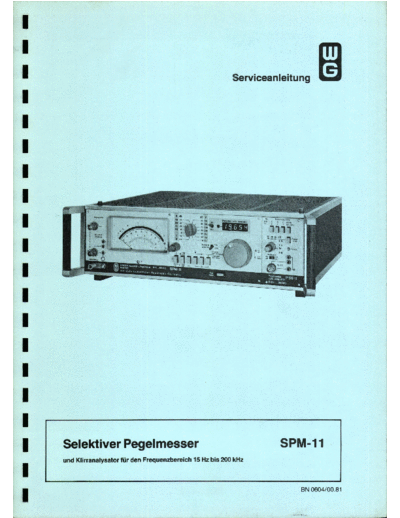 SPM-11 Serviceanleitung