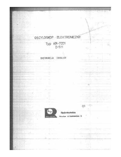 KR7201 D511 manual