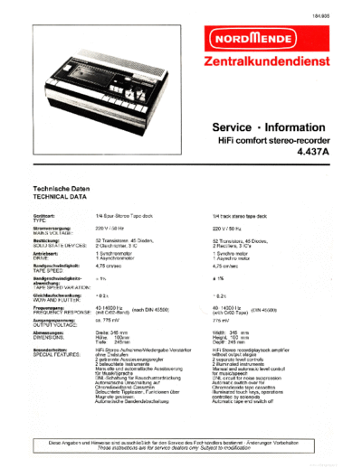 hfe_nordmende_comfort_stereo_recorder_4-437a_service_info_en_de