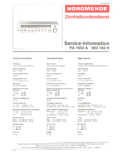 nordmende_pa1650_service_manual