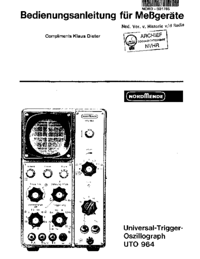 Nordmende_UTO964_Oszillograph_Oscilloscope